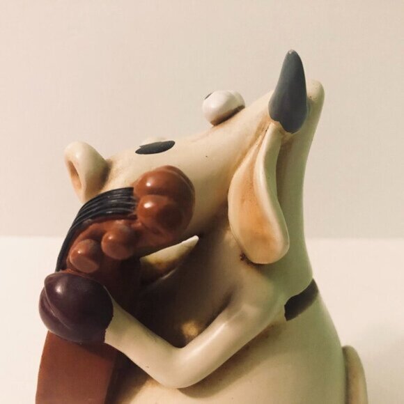 Vintage Paolo Chiari Cow Bull Playing Cello Coin Bank  Figurine 5 Inch Tall - Picture 7 of 16